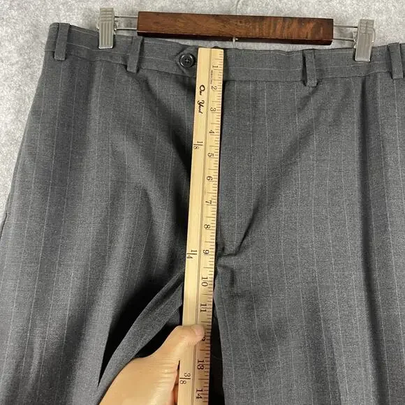Brooks Brothers 346 Stretch Wool 2 Piece Suit Gray Striped Blazer 44R Pant 35x31
